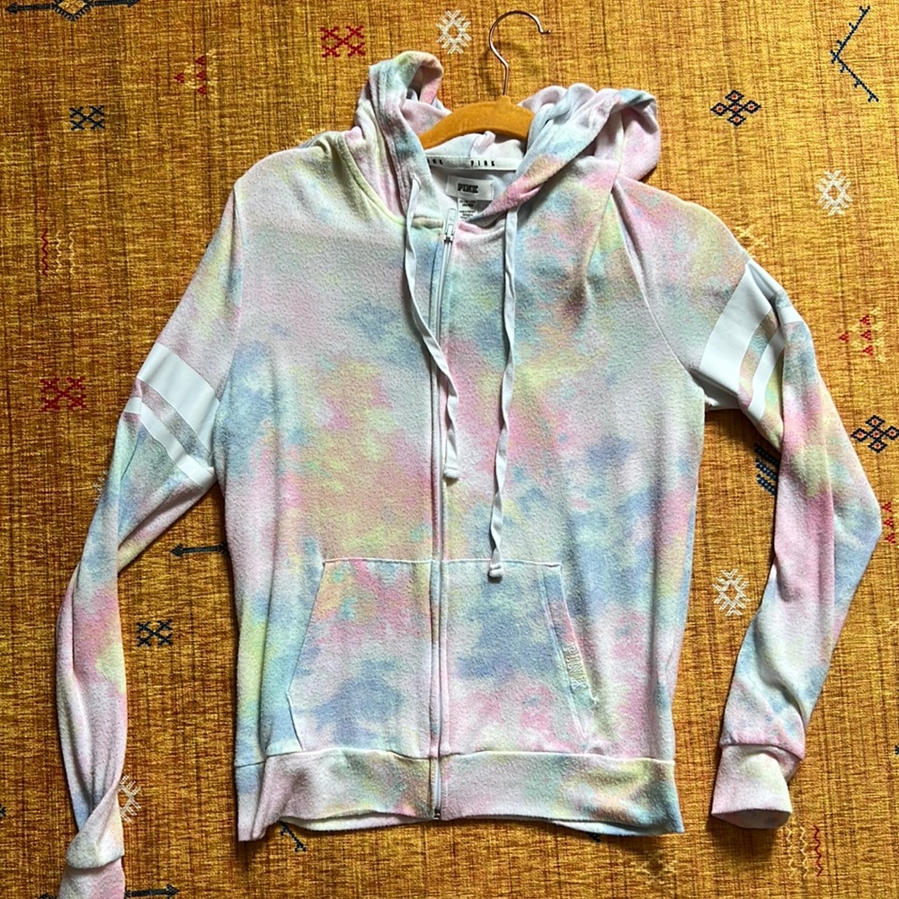 Tie Dye sweatshirt in size X-Small. PINK and in like new condition